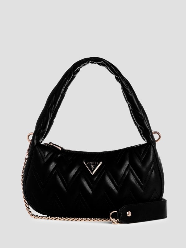 GUESS Eda Top zip Shoulder Bag Black One Size