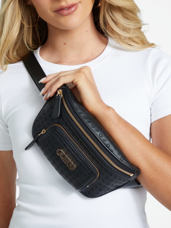 Black guess fanny pack sale