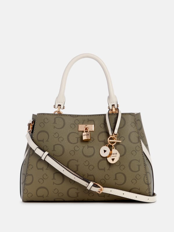 Kittredge Faux Leather Satchel GUESS Factory