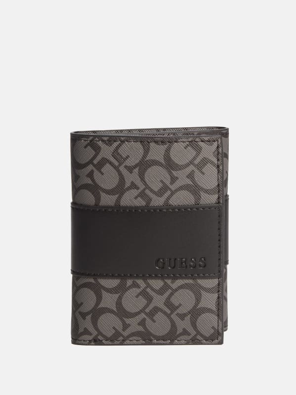 Logo Print Trifold Wallet GUESS Factory
