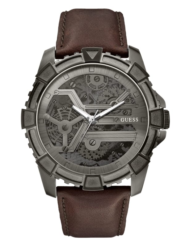 Brown Analog Watch GUESS Factory