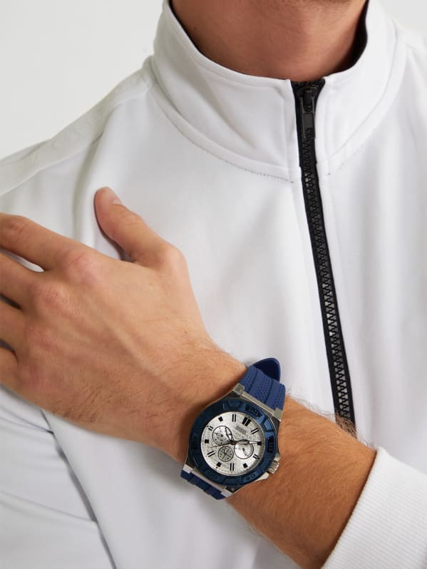 Blue Multifunction Sport Watch GUESS Factory