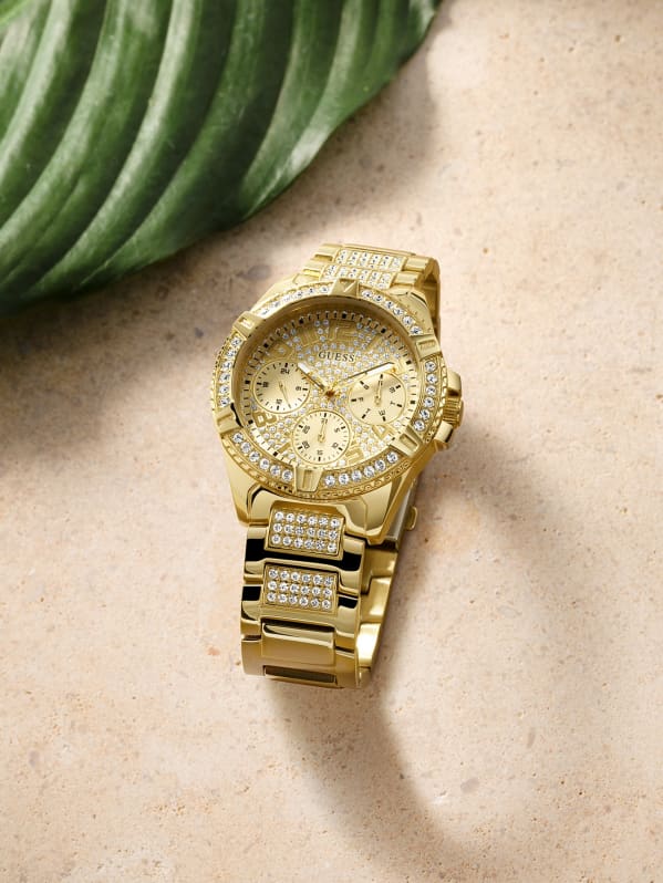 Gold-Tone Multifunction Watch | GUESS Canada