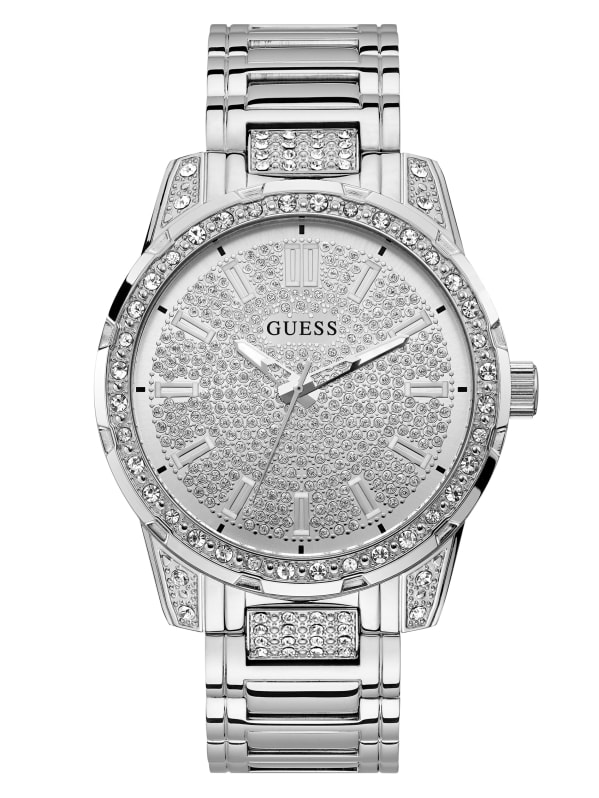 Silver rhinestone watch top