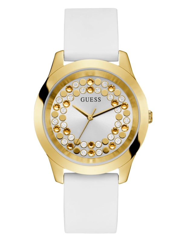 Guess white watch discount