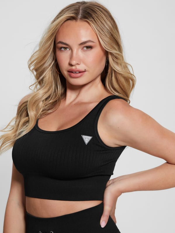 Seamless Ribbed Active Sports Bra