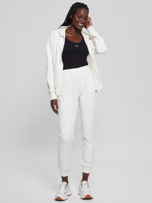 Guess Women's Olympe Full-Zip Hoodie - White - Hoodies