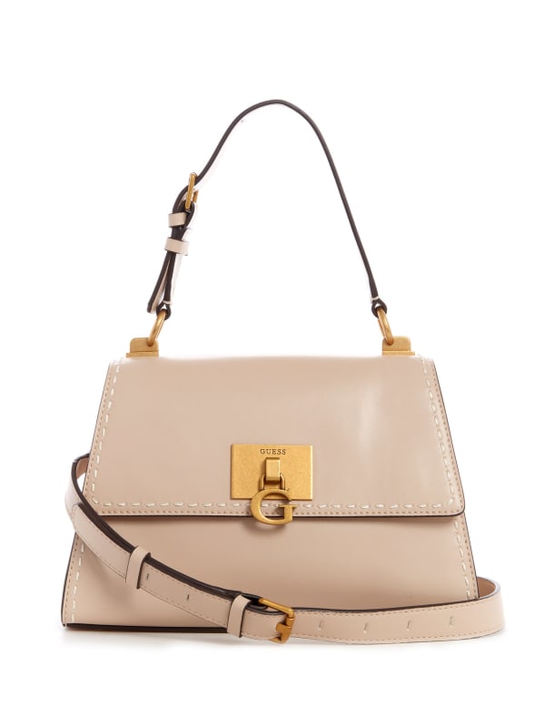 Beige guess handbag sale
