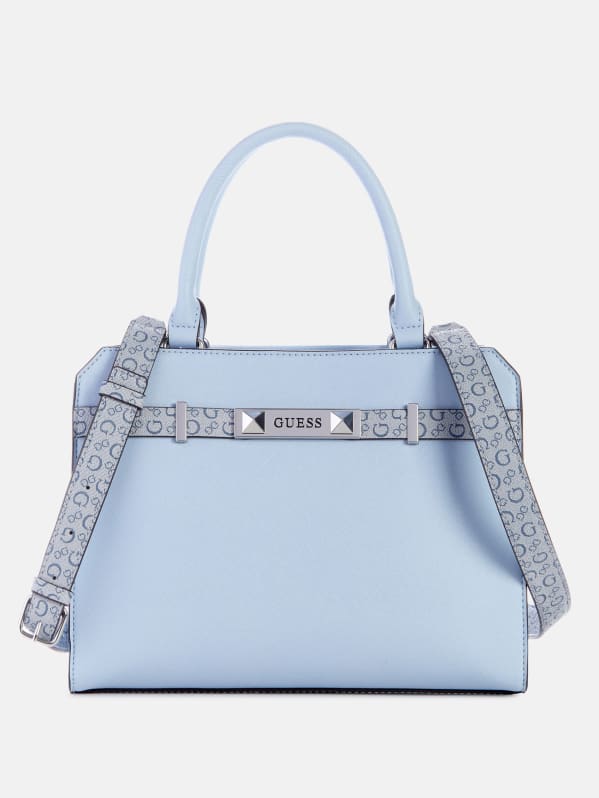 GUESS PALE BLUE GREY 2 IN 1 WITH POUCH LARGE TOTE BAG