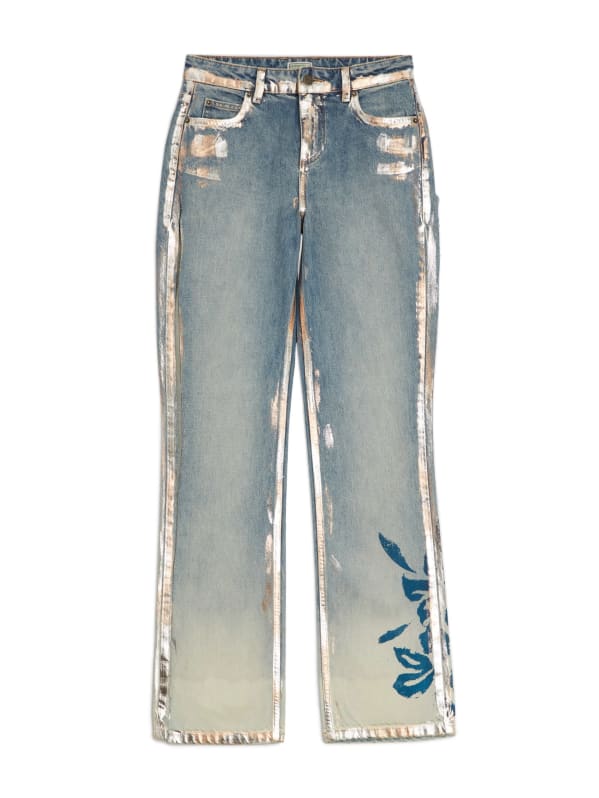 Floral Denim Pants | GUESS