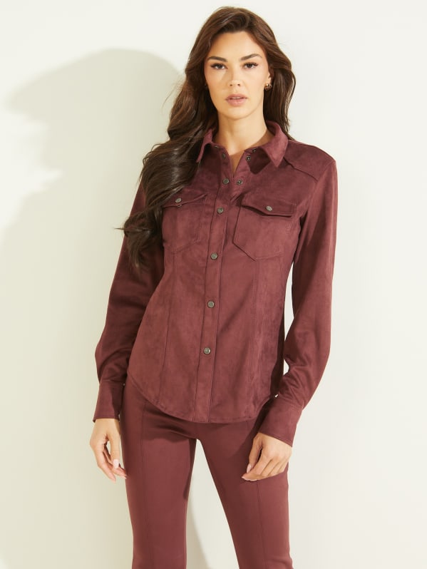 suede shirt womens