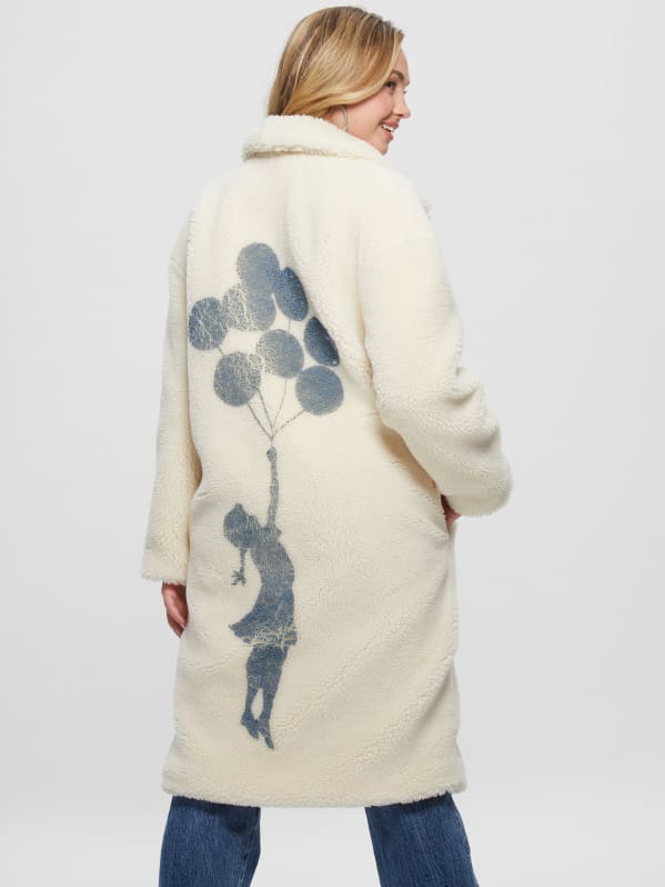 Guess teddy faux fur coat 2025