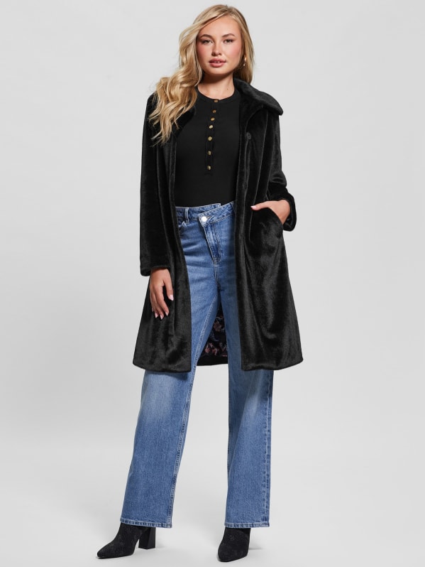 Guess best sale fur coat