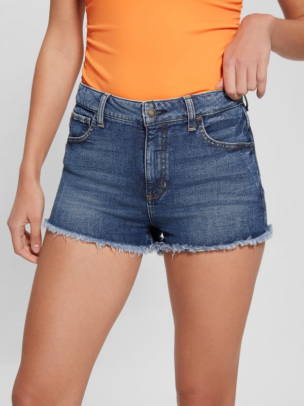 Vintage Inspired Denim Mom Shorts GUESS