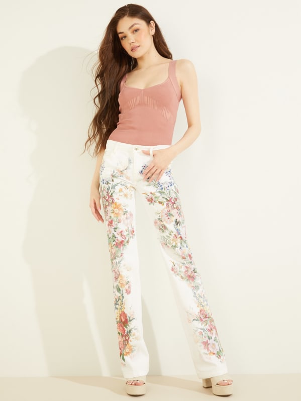 Sexy Bootcut Floral Jeans GUESS