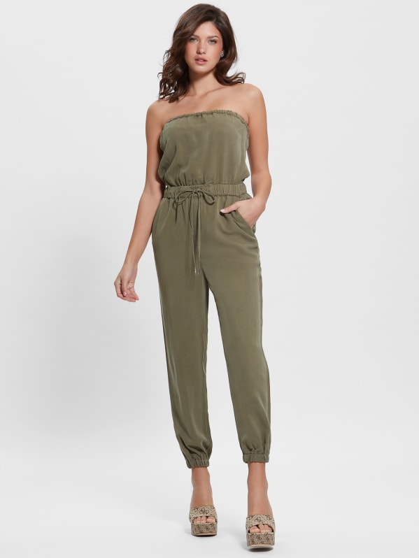 Guess green jumpsuit cheap