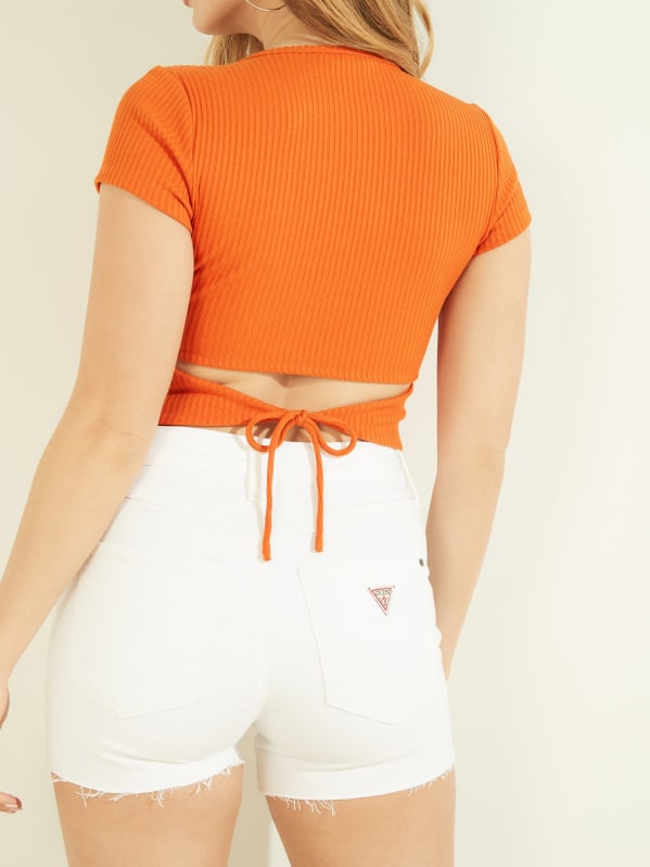 Eco Adria Ribbed Tee | GUESS