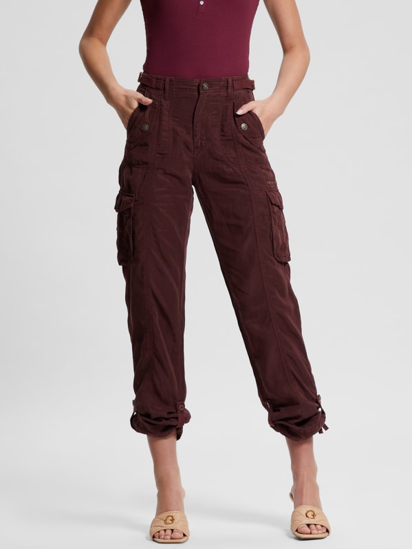 Guess cargo pants womens on sale