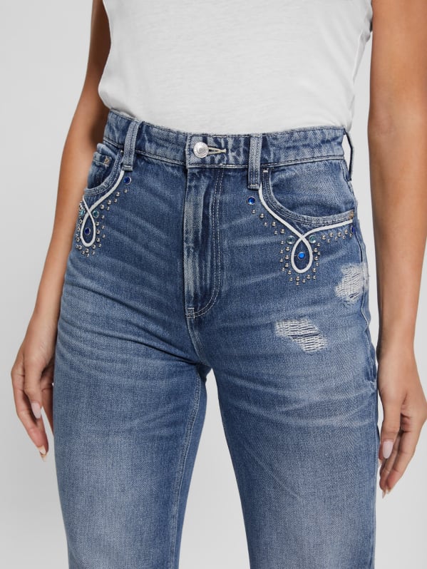 Guess online embellished jeans