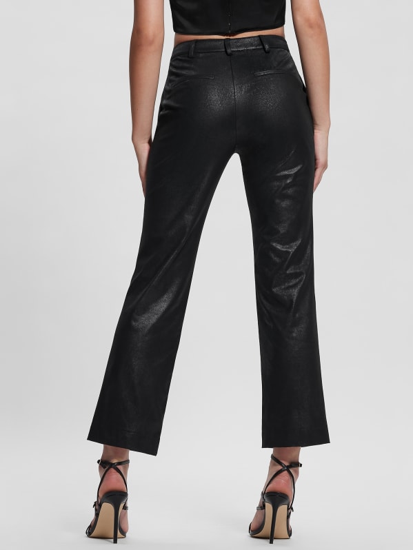 Eco Zoe Faux-Suede Straight Pants | GUESS