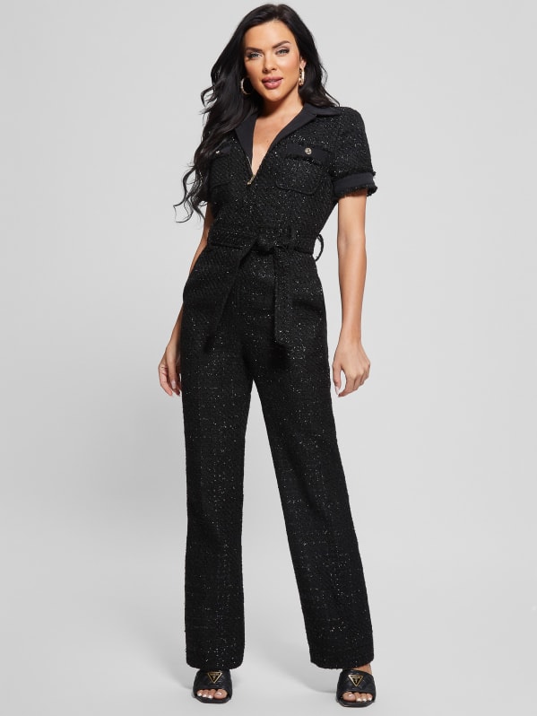 Guess black and white overalls outlet