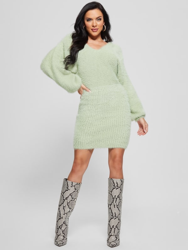 Adeline Fuzzy Sweater Dress GUESS