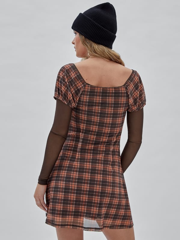 Guess plaid dress top