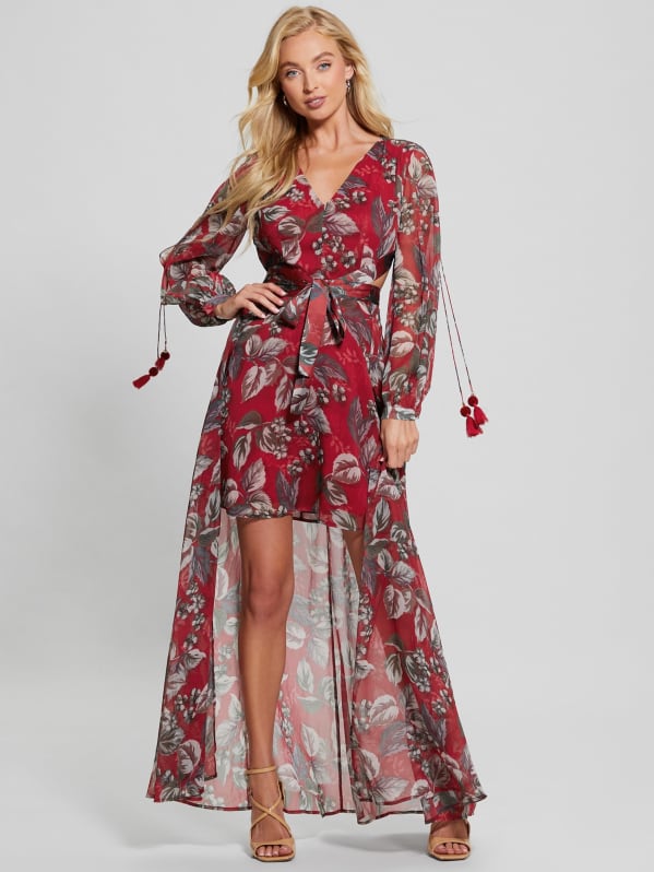 Farrah Floral Chiffon Dress