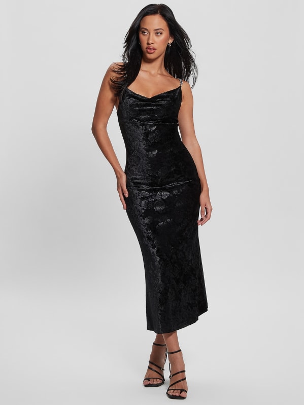 Black velvet dress canada deals