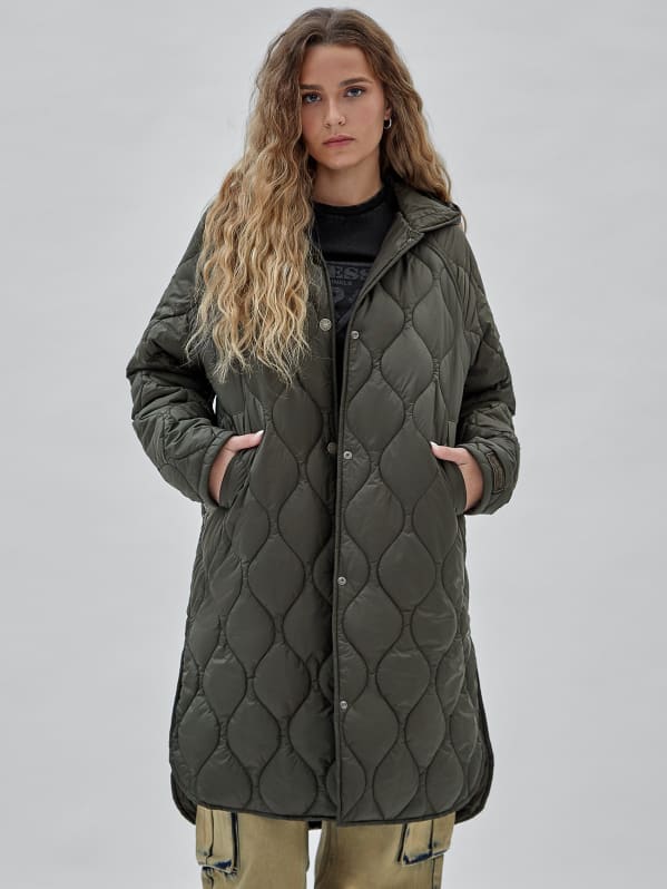 Guess long puffer jacket sale