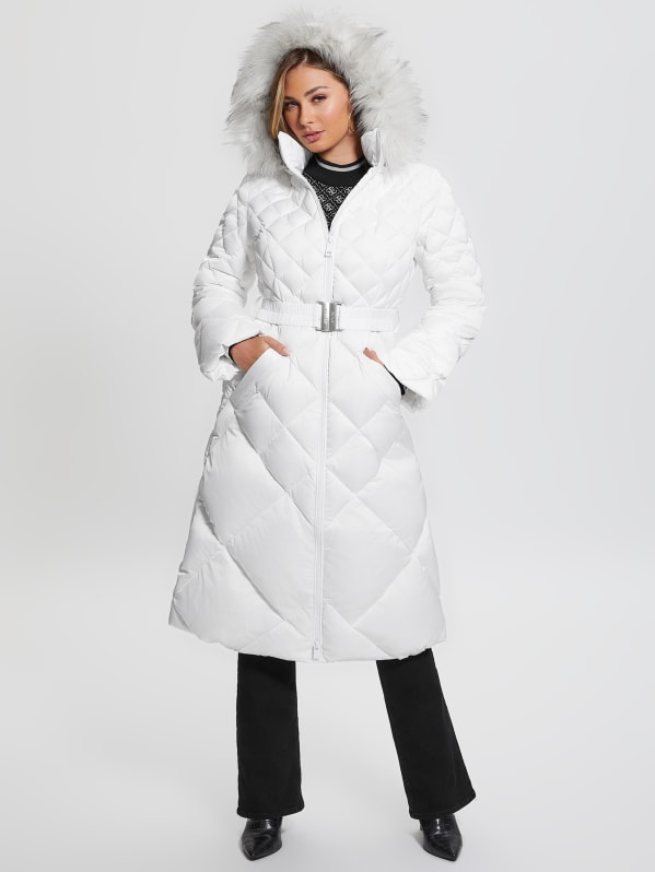 Eco Olga Long Down Jacket | GUESS Canada