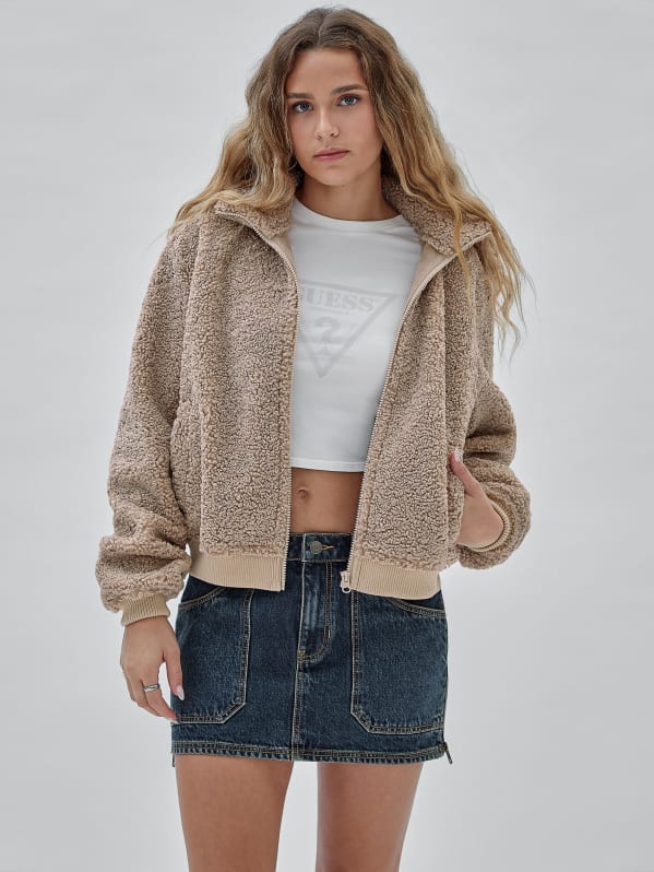 GUESS Originals Hooded Sherpa Jacket GUESS