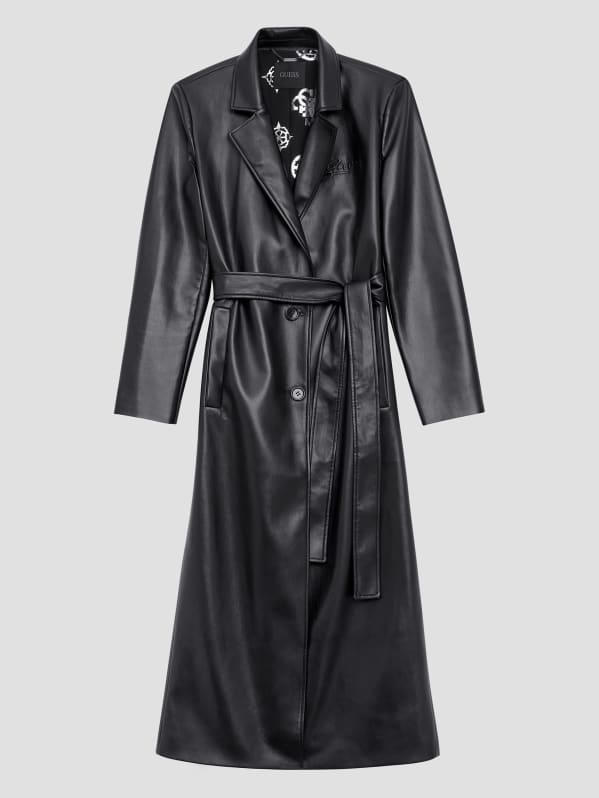Guess black trench coat online