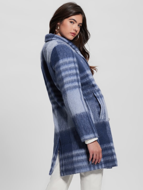Guess top plaid coat
