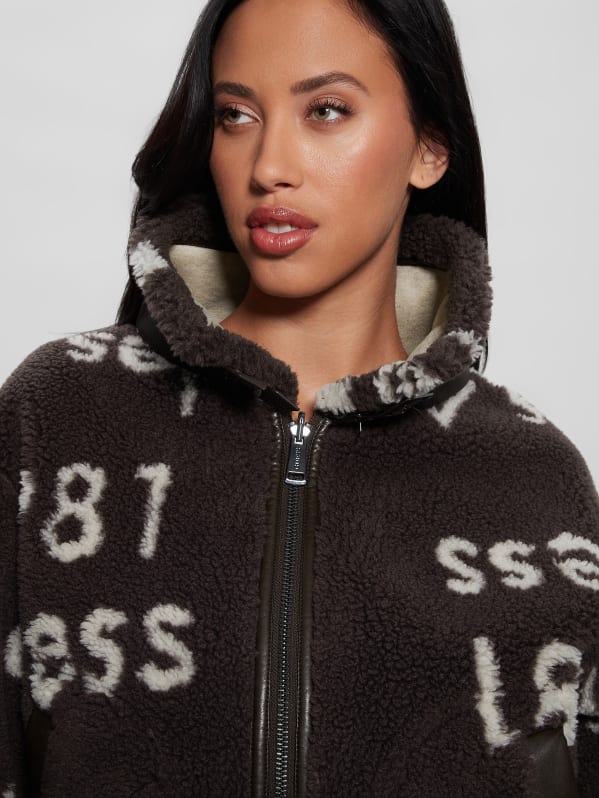 Guess mixed media reversible jacket top