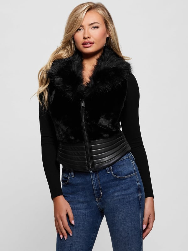 Faux-fur vest