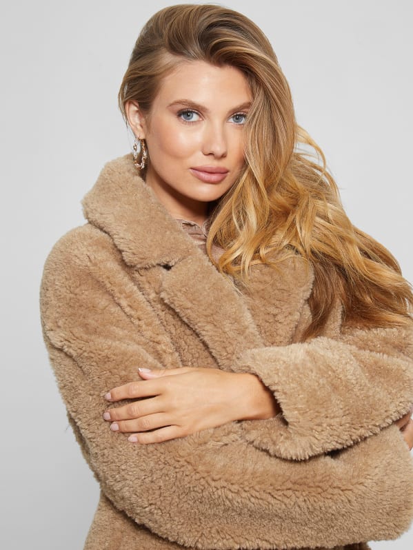 Eco Alina Teddy Longline Coat GUESS