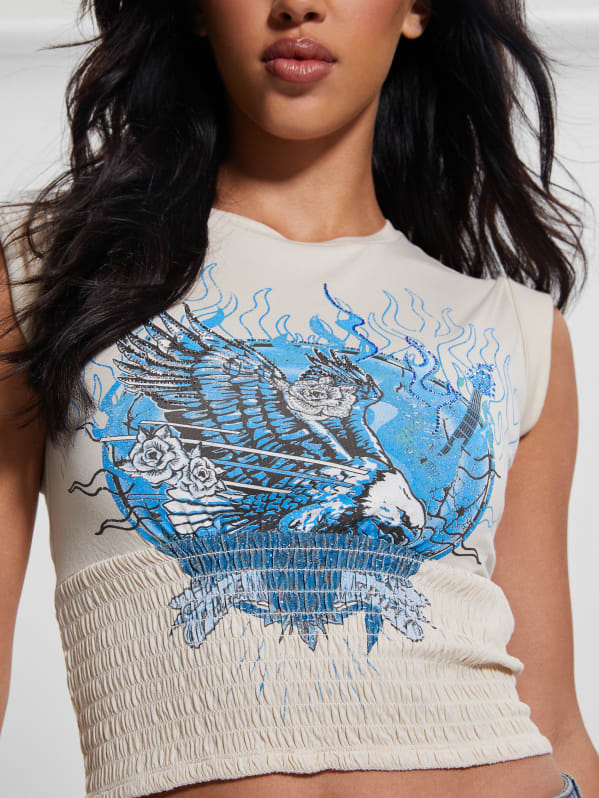 Guess eagle t shirt hot sale