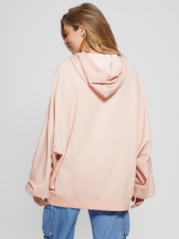 Pink guess sweatshirt outlet