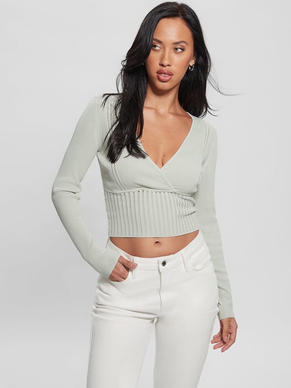 Guess crop top sweater sales