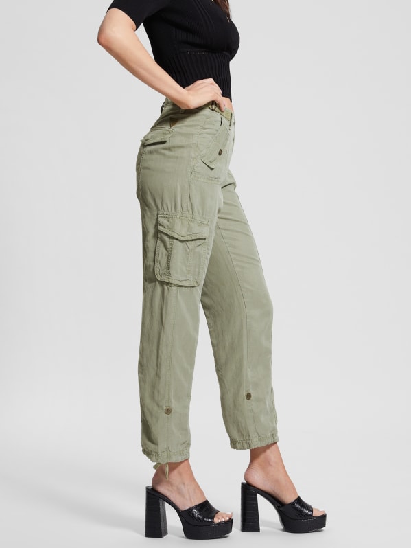 Eco Nessi Linen Cargo Pants | GUESS Canada