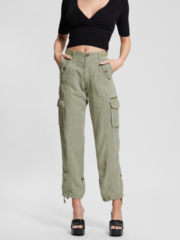 Eco Nessi Linen Cargo Pants | GUESS Canada