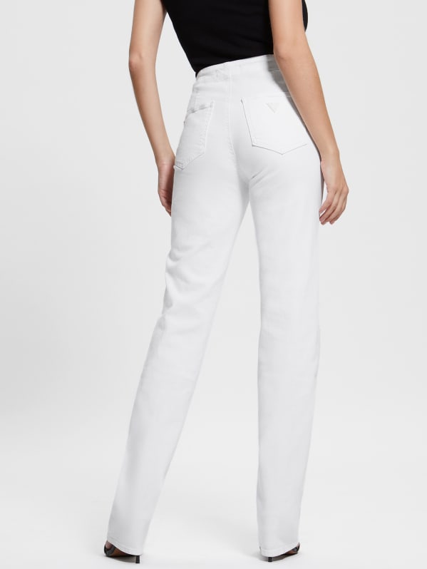 Lula White Straight Jeans | GUESS Canada