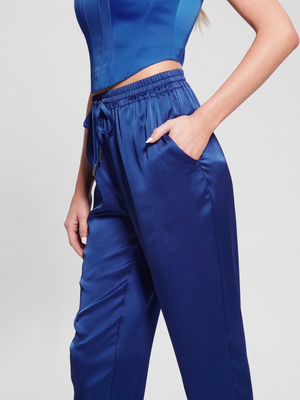 Satin High-Rise Joggers