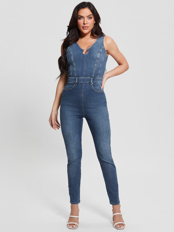 Uitdaging Internationale Hover Eco Ester Denim Jumpsuit | GUESS