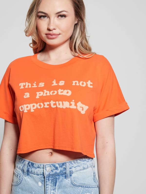 Guess cropped tee new arrivals