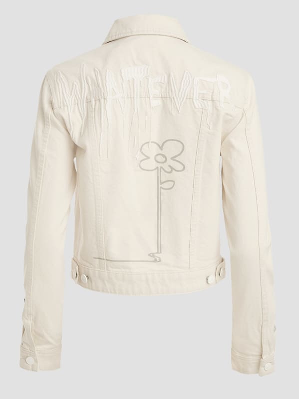 Guess white cheap denim jacket