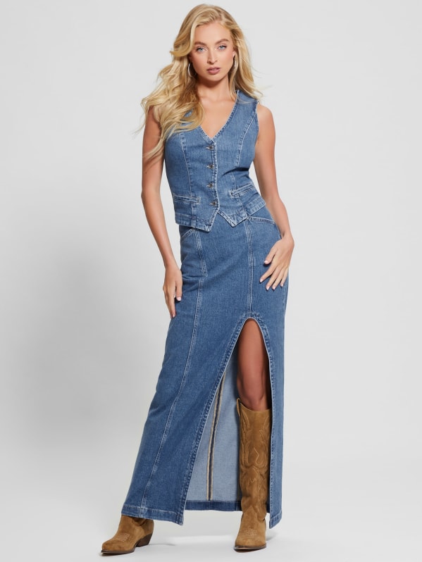 Guess denim maxi dress outlet