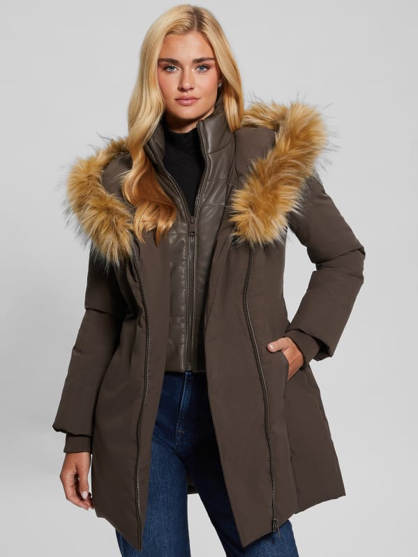Guess puffer coat women's Clearance