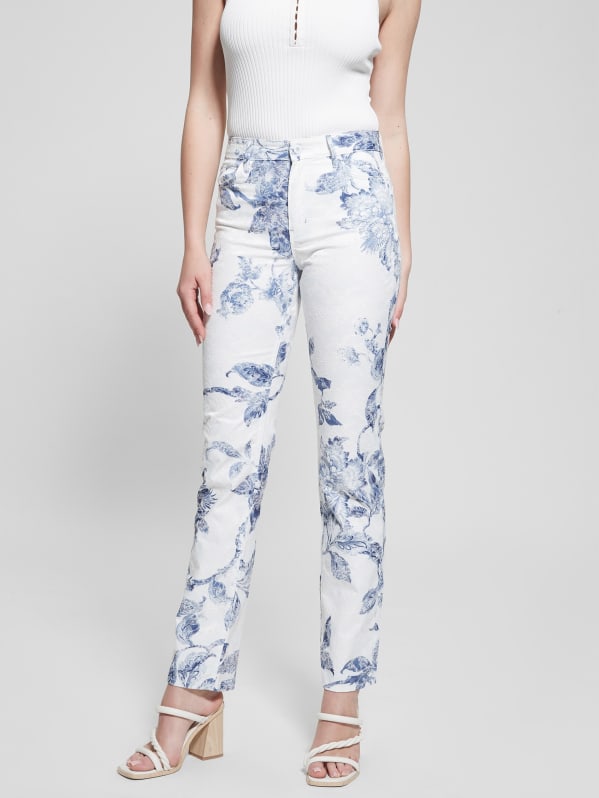 Guess floral pants hot sale